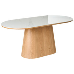 Beliani Dining Table Lockhart Light Ash Wood 180 Cm 90 Cm