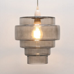 Pagazzi Lighting Pagazzi Mira Smoke Glass Easy-Fit Pendant - thumbnail 4