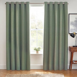 furn. Furn Dawn Textured Blackout Eyelet Curtain Pair Eucalyptus (W)117Cm X (D)183Cm - thumbnail 4