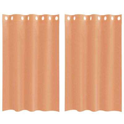 Berkfield Durable Voile Curtains With Grommets 2 Pcs Terracotta - image 1