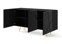 Arte Space Sideboard Cabinet In Black W1600mm X H850mm X D420mm - thumbnail 2
