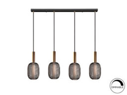 Luminosa Lighting Luminosa Micrón Bar Pendant Ceiling 4 Light Gold, Black Led 3000K - Uk Stock - thumbnail 5