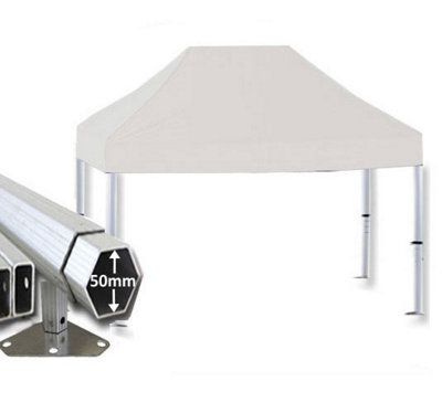 Crocodile Trading 3M X 2M Extreme 50 Commercial Instant Shelter Pop Up Gazebos Frame & Canopy - White - image 1