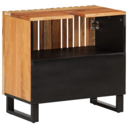 Berkfield Bathroom Sink Cabinet 62X34X58 Cm Solid Wood Acacia - thumbnail 5