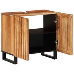 Berkfield Bathroom Sink Cabinet 62X34X58 Cm Solid Wood Acacia - thumbnail 2