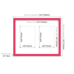 14X11 Inch 2 Opening Photo Collage Frame, Display Two 7X5 Inch Photos, Multi Aperture Family Picture Frame, Bright Pink - thumbnail 4