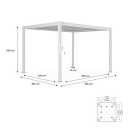 Sweeek - Louvered Pergola Aluminium 4 X 3M Anthracite - Triomphe - thumbnail 8