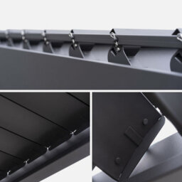 Sweeek - Louvered Pergola Aluminium 4 X 3M Anthracite - Triomphe - thumbnail 2