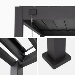 Sweeek - Louvered Pergola Aluminium 4 X 3M Anthracite - Triomphe - thumbnail 3