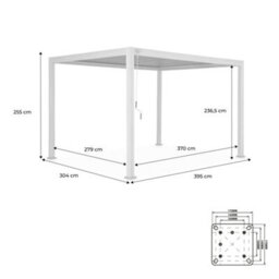 Sweeek - Louvered Pergola Aluminium 4 X 3M Anthracite - Triomphe - thumbnail 7