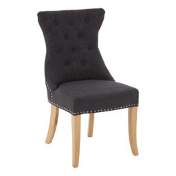 Orsina Regents Park Grey Linen Dining Chair - thumbnail 2