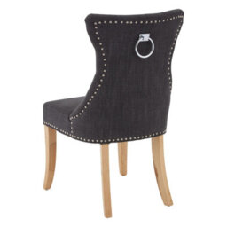Orsina Regents Park Grey Linen Dining Chair - thumbnail 3