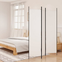 Berkfield 3-Panel Room Divider White 150X200 Cm Fabric