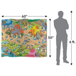 The Smurfs Silky Village Supersoft Blanket Multicoloured (One Size) - thumbnail 5