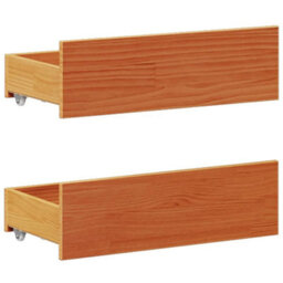 Vidaxl Bed Frame Without Mattress With Headboard Wax Brown 140X200 Cm Solid Wood Pine - thumbnail 8