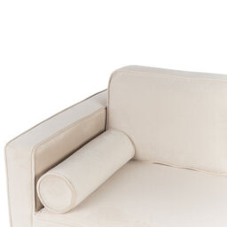 Beliani Left-Hand Chaise Longue Miramas Velvet Beige - thumbnail 8