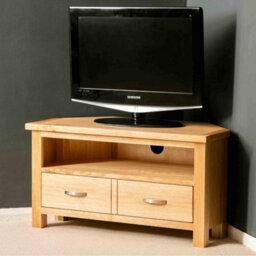 London Oak 90Cm Corner Tv Unit - Fully Assembled By Roseland Furniture - thumbnail 3