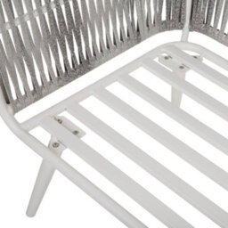 Beliani Garden Lounge Set With Table 4 Seater Ragusa Pe Rattan Off-White - thumbnail 7