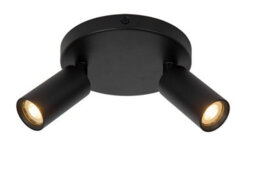 Lucide Ritmo Ceiling Spotlight Diameter 15Cm 2Xgu10 (Mr11) - Black - thumbnail 1