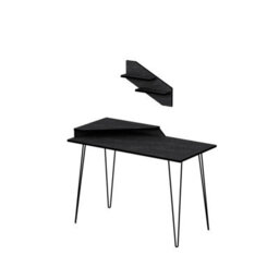 Decorotika Desalvo Study And Writing Desk Black Marble Effect And Black - thumbnail 4