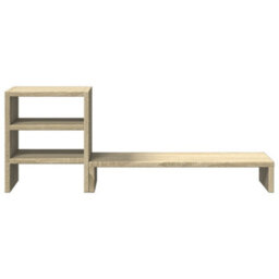 Walplus Monitor Stand With Desk Organiser Sonoma Oak Engineered Wood - thumbnail 4