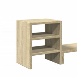 Walplus Monitor Stand With Desk Organiser Sonoma Oak Engineered Wood - thumbnail 7