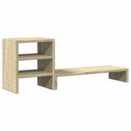 Walplus Monitor Stand With Desk Organiser Sonoma Oak Engineered Wood - thumbnail 2
