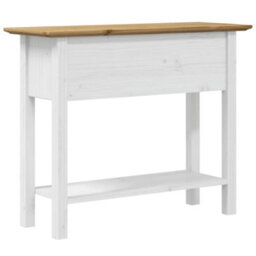 Berkfield Console Table Bodo Brown 90X34.5X73 Cm Solid Wood Pine - thumbnail 6