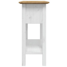 Berkfield Console Table Bodo Brown 90X34.5X73 Cm Solid Wood Pine - thumbnail 5