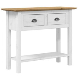 Berkfield Console Table Bodo Brown 90X34.5X73 Cm Solid Wood Pine - thumbnail 2