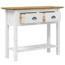 Berkfield Console Table Bodo Brown 90X34.5X73 Cm Solid Wood Pine - thumbnail 4
