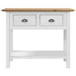 Berkfield Console Table Bodo Brown 90X34.5X73 Cm Solid Wood Pine - thumbnail 3