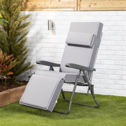 Alfresia Grey Luxury Relaxer Garden Cushion - thumbnail 2