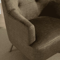Home Source Arta Fabric Green Olive Upholstered Accent Occasional Armchair - thumbnail 7