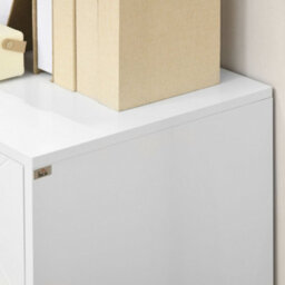 Wyld Haus Vifiva White Slim Sideboard With Gold Hairpin Legs, 2 Doors, 800mm W - thumbnail 8