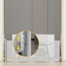 Start and Drive S&d, Retractable Baby Gate 87Cm X 130 Cm Stair Safety Gate Roll For Babies And Pets, Dogs, Extendable Barrier Gates (Black) - thumbnail 6