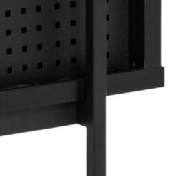 Wyld Haus Cambridge Industrial Black Mesh Bookcase 2 Shelves 2 Sliding Doors - thumbnail 7