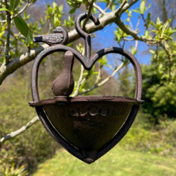 Selections Vintage Hanging Bird Seed Feeder Cast Iron Heart Shape (Set Of 2) - thumbnail 5