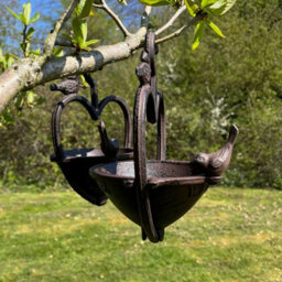 Selections Vintage Hanging Bird Seed Feeder Cast Iron Heart Shape (Set Of 2) - thumbnail 2