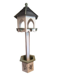 Buttercup Farm Alderton Large Bird Table With Planter, Slate Roof - L65 X W65 X H215 Cm