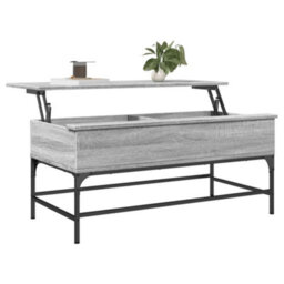 Walplus Coffee Table Grey Sonoma 100X50X45 Cm Engineered Wood And Metal - thumbnail 4