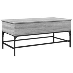 Walplus Coffee Table Grey Sonoma 100X50X45 Cm Engineered Wood And Metal - thumbnail 2