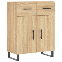 Berkfield Elegant Highboard Sonoma Oak 69.5X34X180 Cm Engineered Wood - thumbnail 7