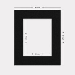 Ak Frames 12X10 Black Picture Mounts To Fit 8X6 Aperture Size - Mount Board Only (No Frame Included) - thumbnail 3