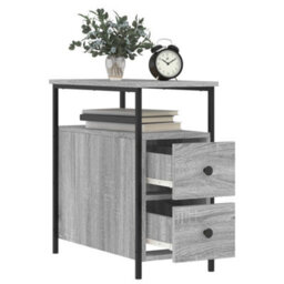 Berkfield Bedside Cabinets 2 Pcs Grey Sonoma 30X60X60 Cm Engineered Wood - thumbnail 4
