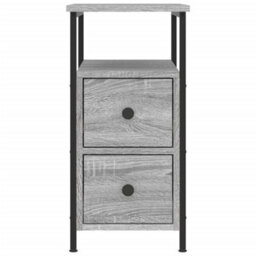 Berkfield Bedside Cabinets 2 Pcs Grey Sonoma 30X60X60 Cm Engineered Wood - thumbnail 6
