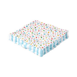 Homescapes Cotton Multi Coloured Stars Floor Cushion, 40 X 40 Cm - thumbnail 1
