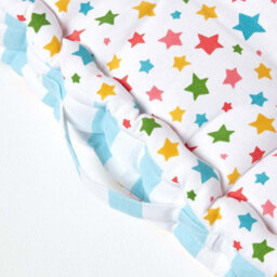 Homescapes Cotton Multi Coloured Stars Floor Cushion, 40 X 40 Cm - thumbnail 4