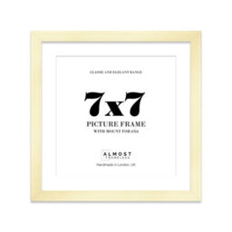 "7X7"" Gold Picture Frame - 7X7"" Square Frame With 6X6"" Mount For 7X7""/6X6"" Pictures Art Deco Style Room Decor, 1 Pack" - thumbnail 1