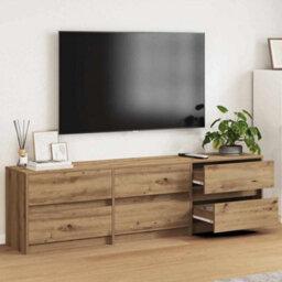 Berkfield Tv Cabinet With Drawer Brown 181 X 34 X 50 Cm Engineered Wood